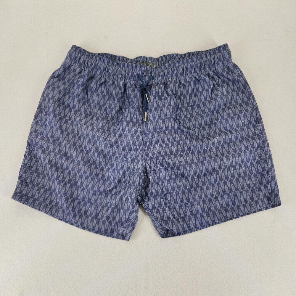 Slate & Stone Swim Trunks Shorts XL Blue Drawstring Elastic Waist Pockets